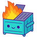 Emoji dumpster_fire_gif